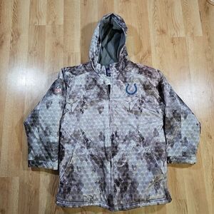 Indianapolis Colts‎ REEBOK Youth Large Coat Field Geometric NFL Football Camo